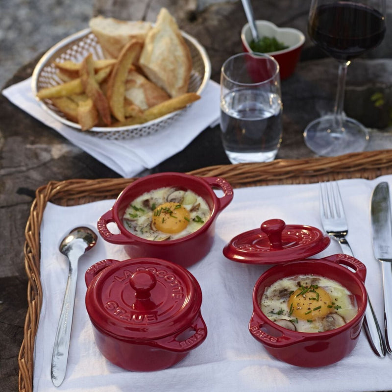 Stoneware - Mini Round Cocotte (Set of 3)