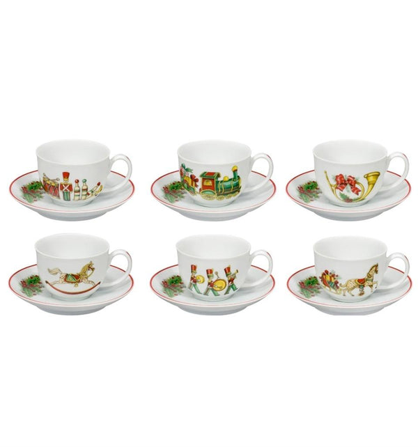 Christmas Magic - Coffee Cups & Saucers (Set of 6)
