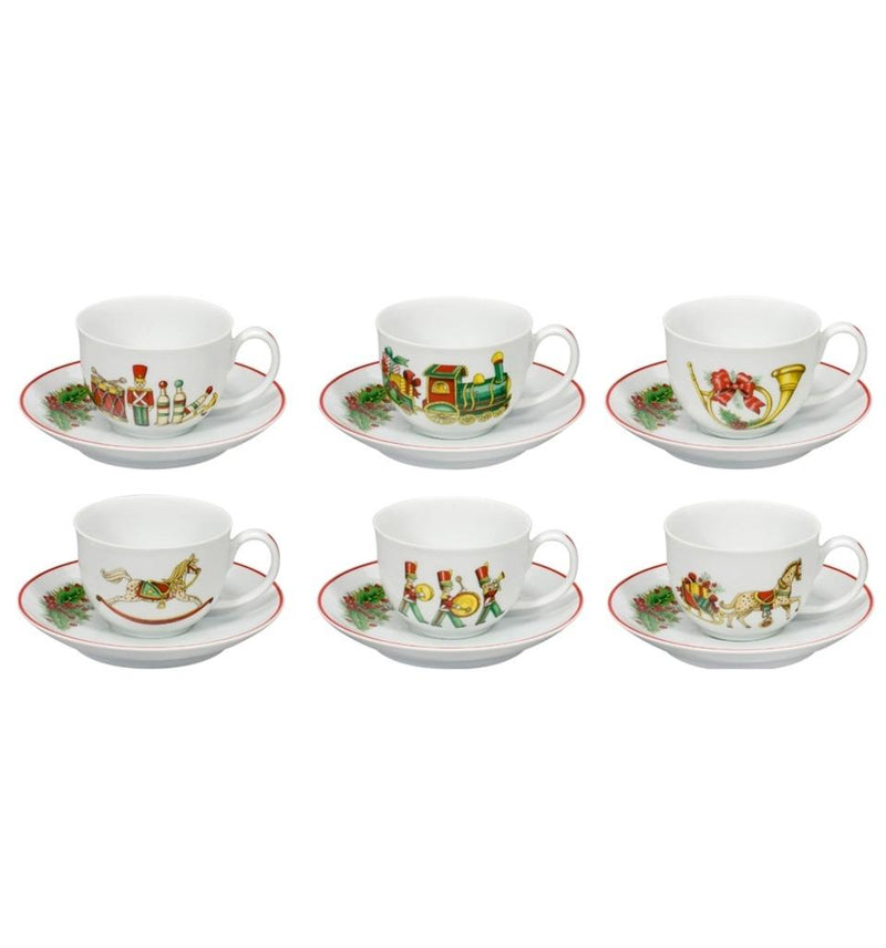 Christmas Magic - Coffee Cups & Saucers (Set of 6)
