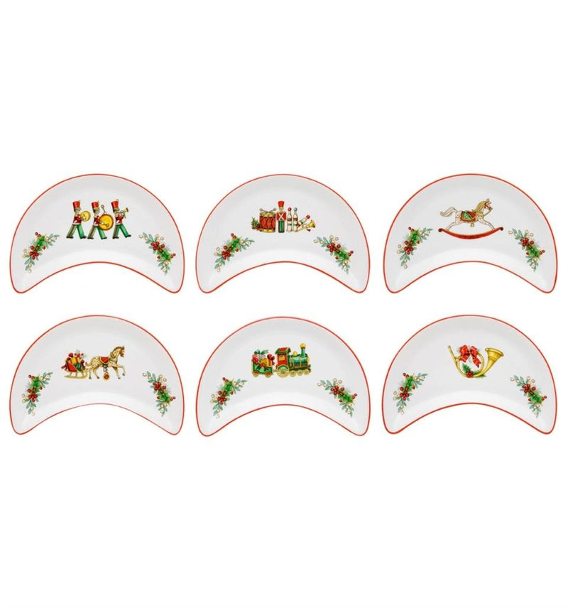Christmas Magic - Crescent Salad Dishes (Set of 6)