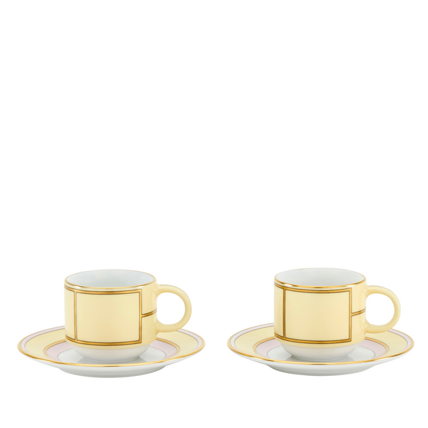 Diva Yellow - Coffee Cup & Saucer (Set of 2)