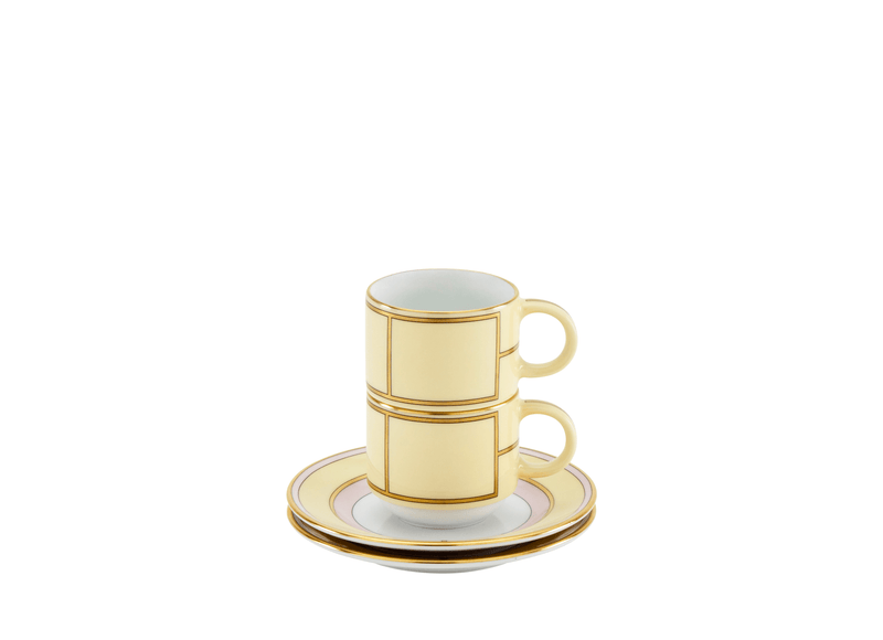 Diva Yellow - Coffee Cup & Saucer (Set of 2)