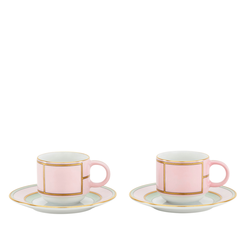 Diva Pink - Coffee Cup & Saucer (Set of 2)