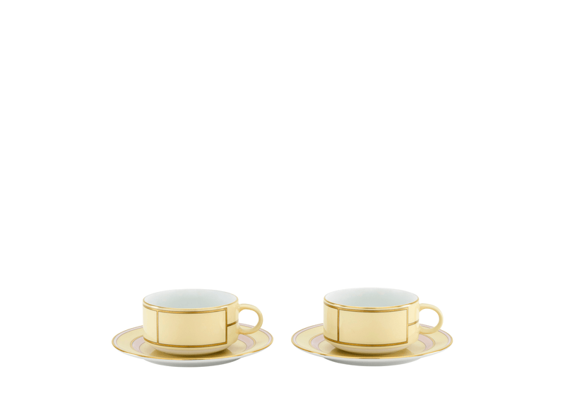 Diva Yellow - Tea Cup & Saucer (Set of 2)