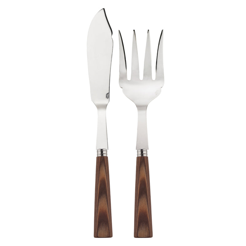 Nature - Fish serving set Light Press Wood (Set of 2)