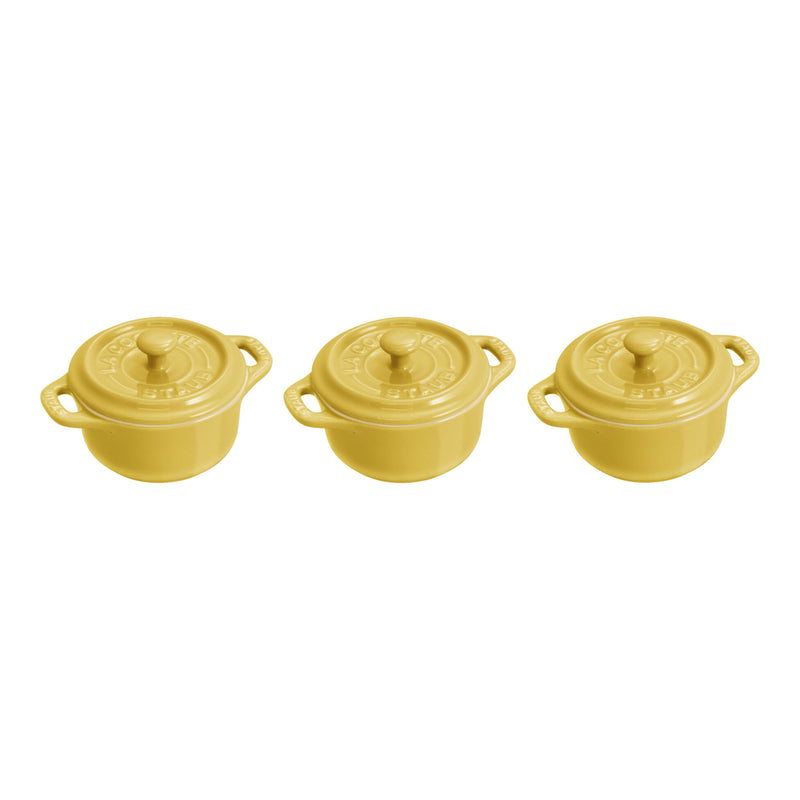 Stoneware - Mini Round Cocotte (Set of 3)