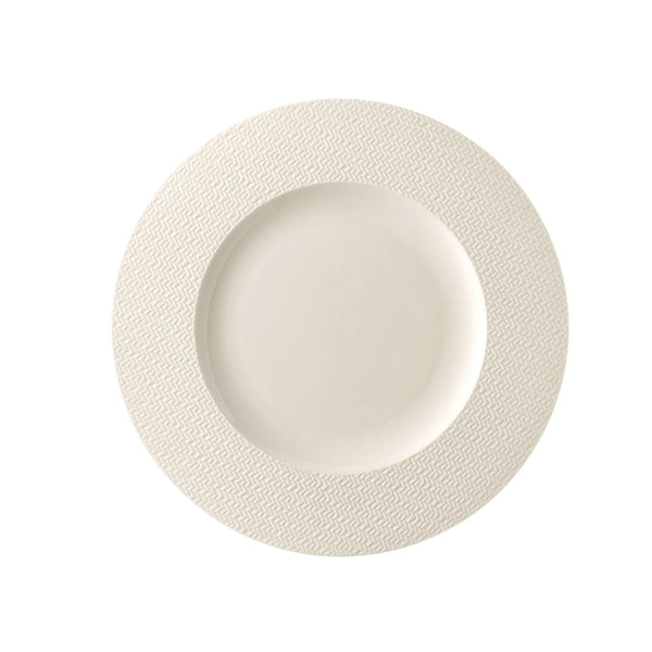 Kumi - White Salad Rim Plate (Set of 4)