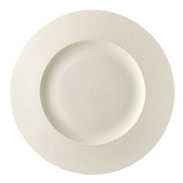 Kumi - White Dinner Rim Plate (Set of 4)