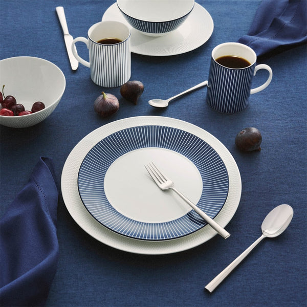 Gio Pinstripe - Side Dessert Plate Blue