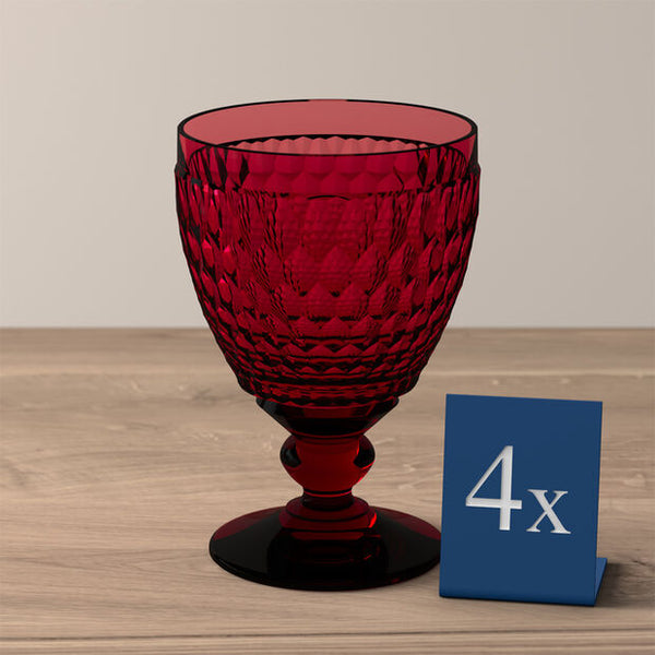 Boston Colored - Goblet Red (Set of 4)
