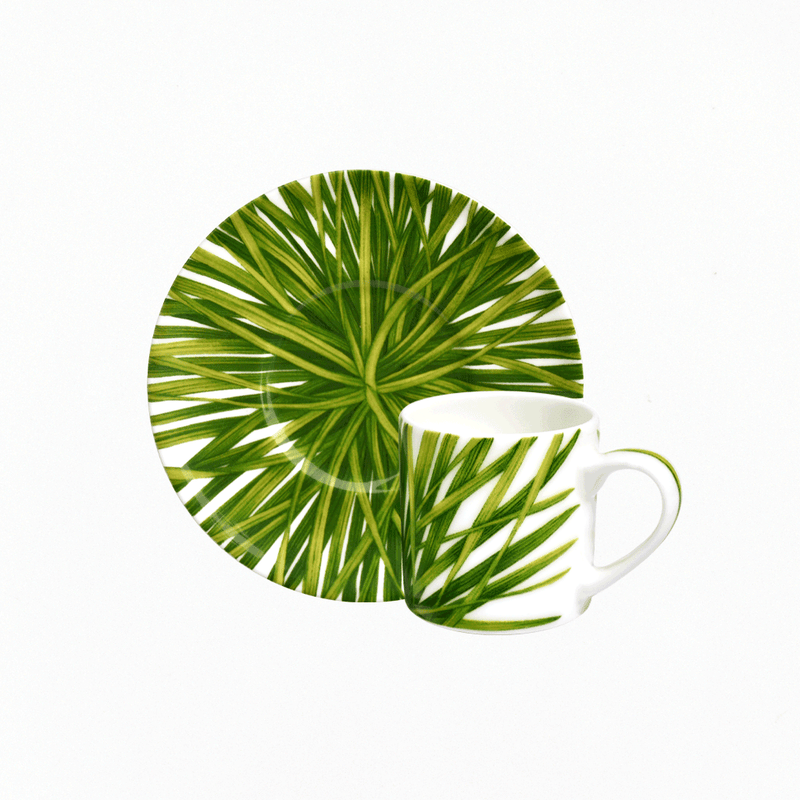 Life in Green - Espresso Cup with Saucer (Set of 4)
