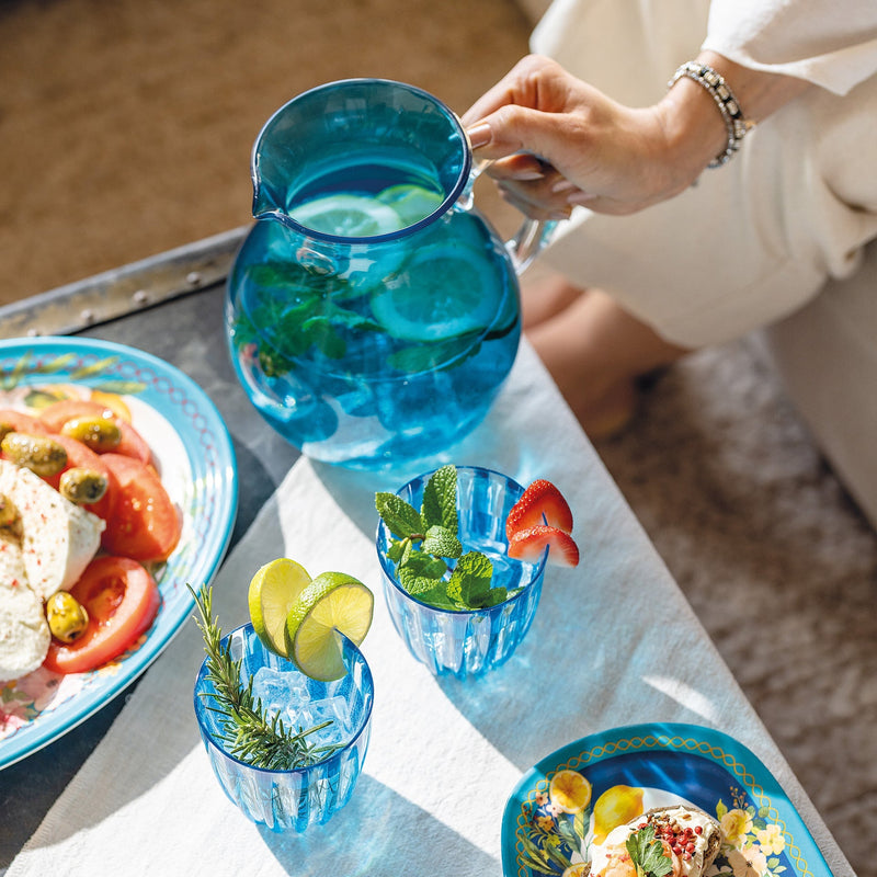 Dolcevita - Low Tumbler Drinking Glass Turquoisee (Set of 6)