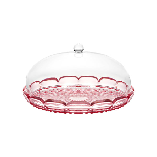 Vanity - Small Cake Serving with Dome Air Flamingo Pink