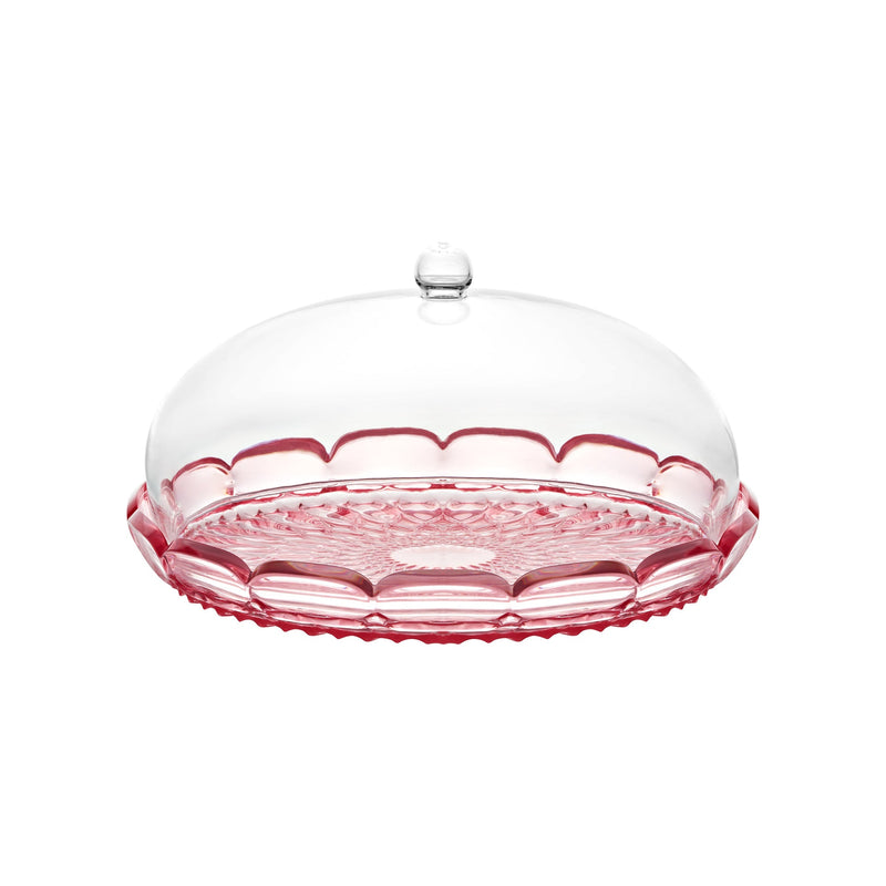 Vanity - Small Cake Serving with Dome Air Flamingo Pink