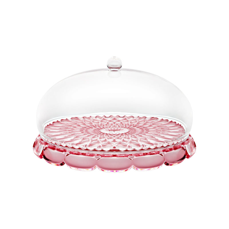 Vanity - Small Cake Serving with Dome Air Flamingo Pink