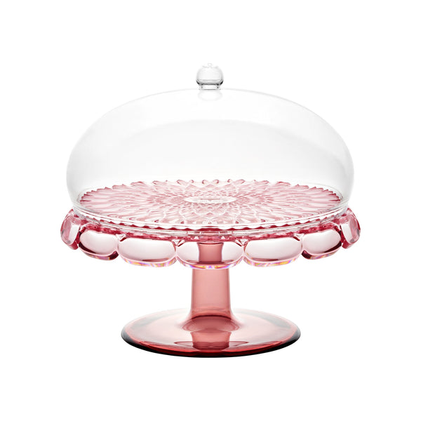 Vanity - Cake Stand with Dome Air Flamingo Pink