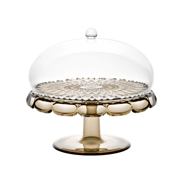Vanity - Cake Stand with Dome Earth Smoke