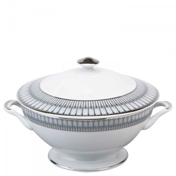 Arcades Grey & Platinum - Footed Soup Tureen With Lid