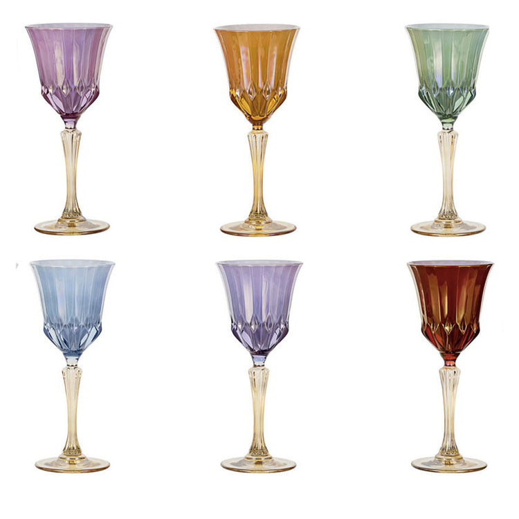 Ada - Colored Wine Globet (Set of 6)