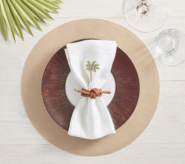 Rope Knot - Brown Napkin Ring (Set of 4)