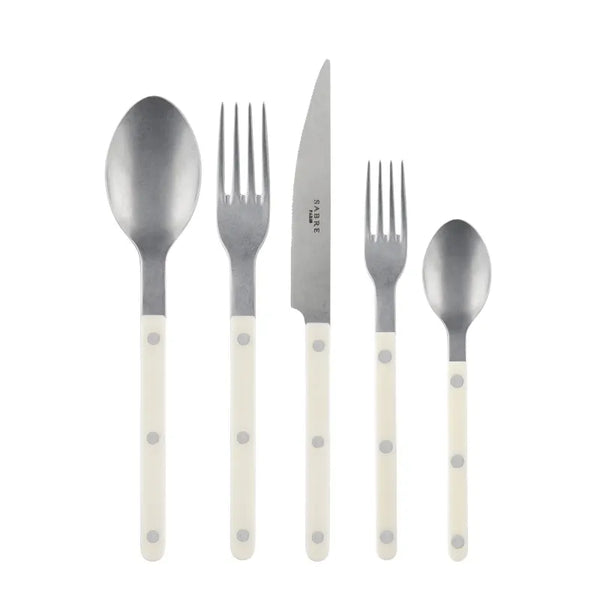 Bistrot - Flatware Setting - Vintage Solid - Ivory (Set of 5)
