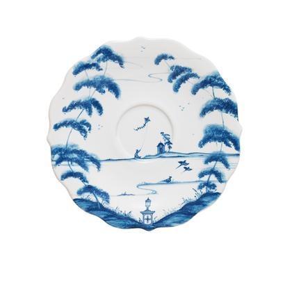 Country Estate Delft Blue - Saucer Garden Follies (Set of 6)