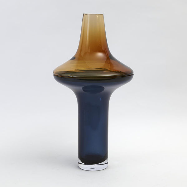Cobalt - Tall Vase Over Amber Large