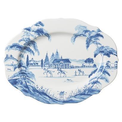 Country Estate Delft Blue - 15" Serving Platter Stable