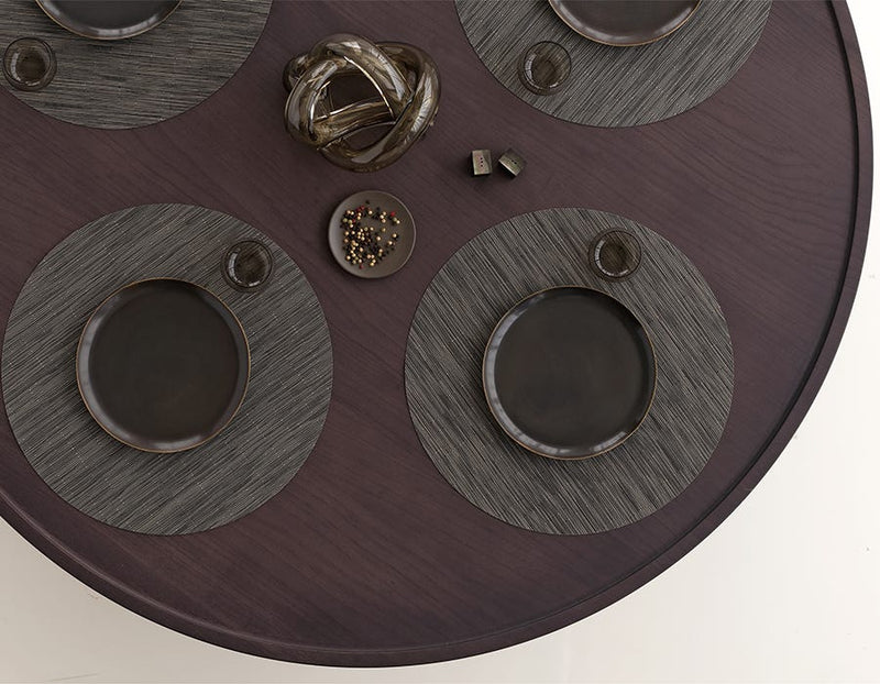 Bamboo - Round Placemats Grey Flannel (Set of 4)