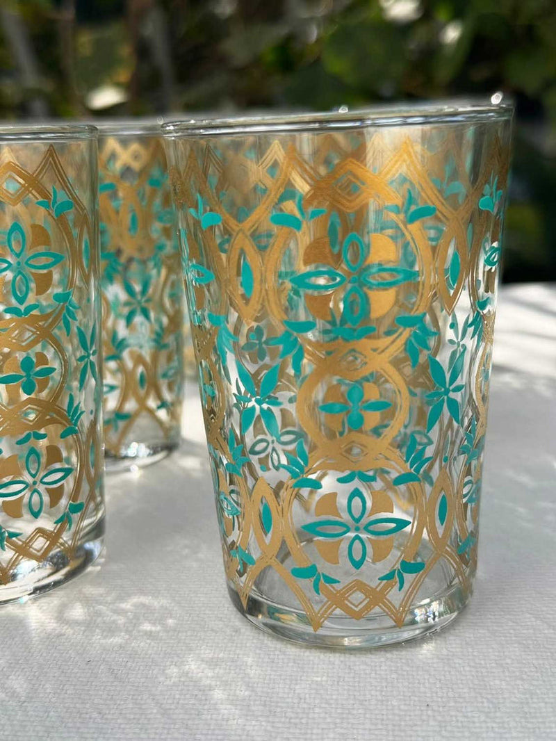 Tea Glasses Moroccan Bicolor Vizcaya (Set of 6)