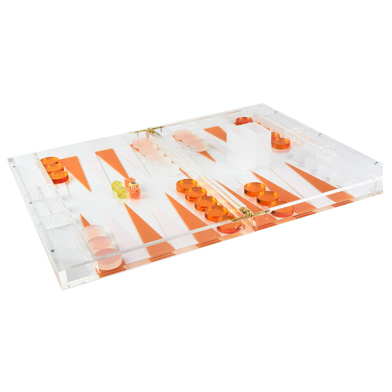 Lucite   Acrylic Backgammon Set