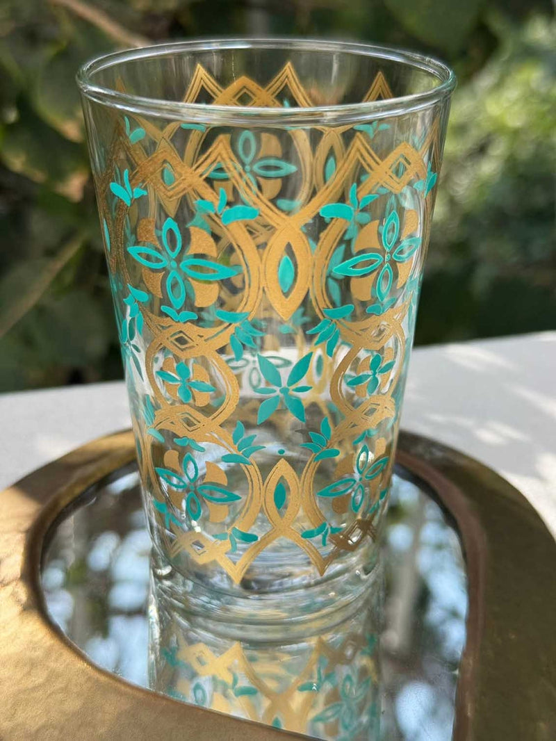 Tea Glasses Moroccan Bicolor Vizcaya (Set of 6)