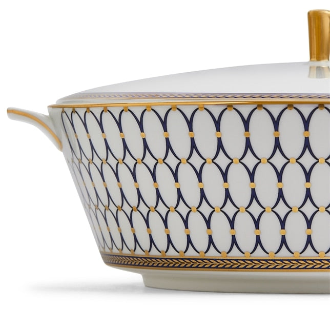 Renaissance Gold - Blue Covered Dish