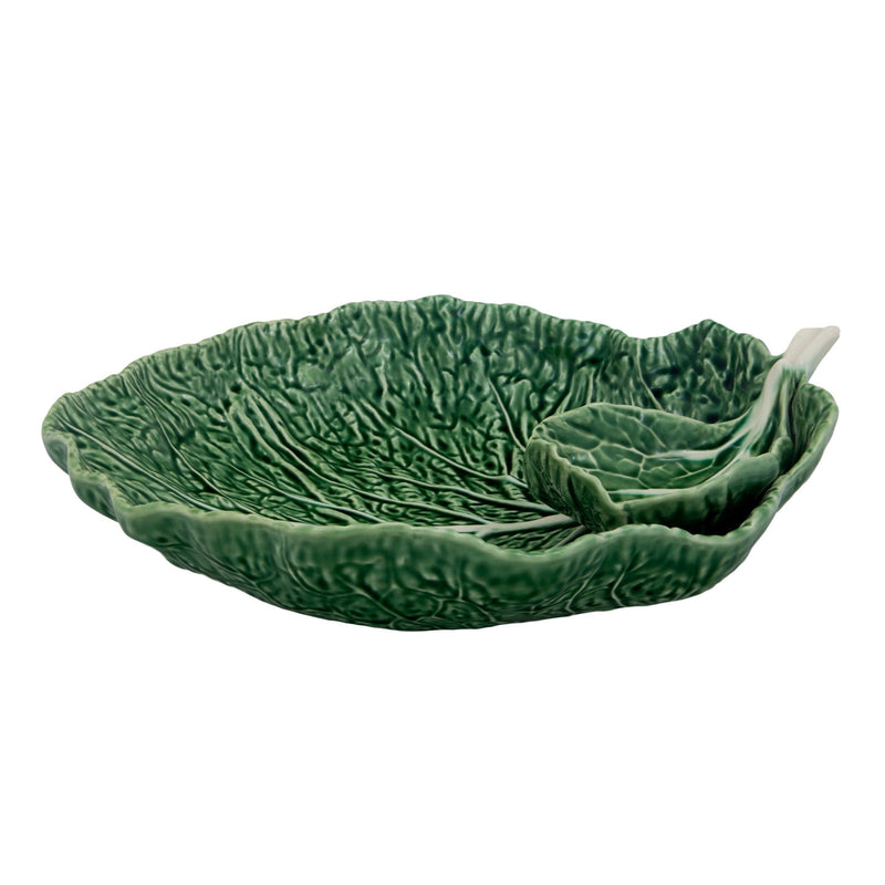 Cabbage - Leaf with Large Bowl / Chip & Dip