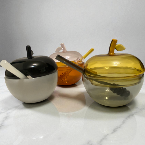 Honey Dish - Apple Amber & Pink