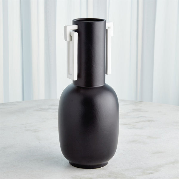 Grecian - Handled Vase Matte Black