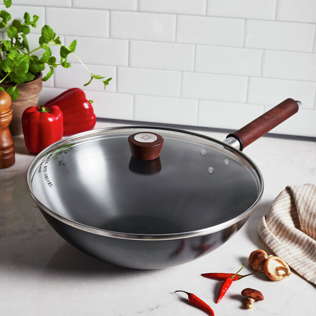 Dragon - Carbon Steel Wok Black Matte with Lid