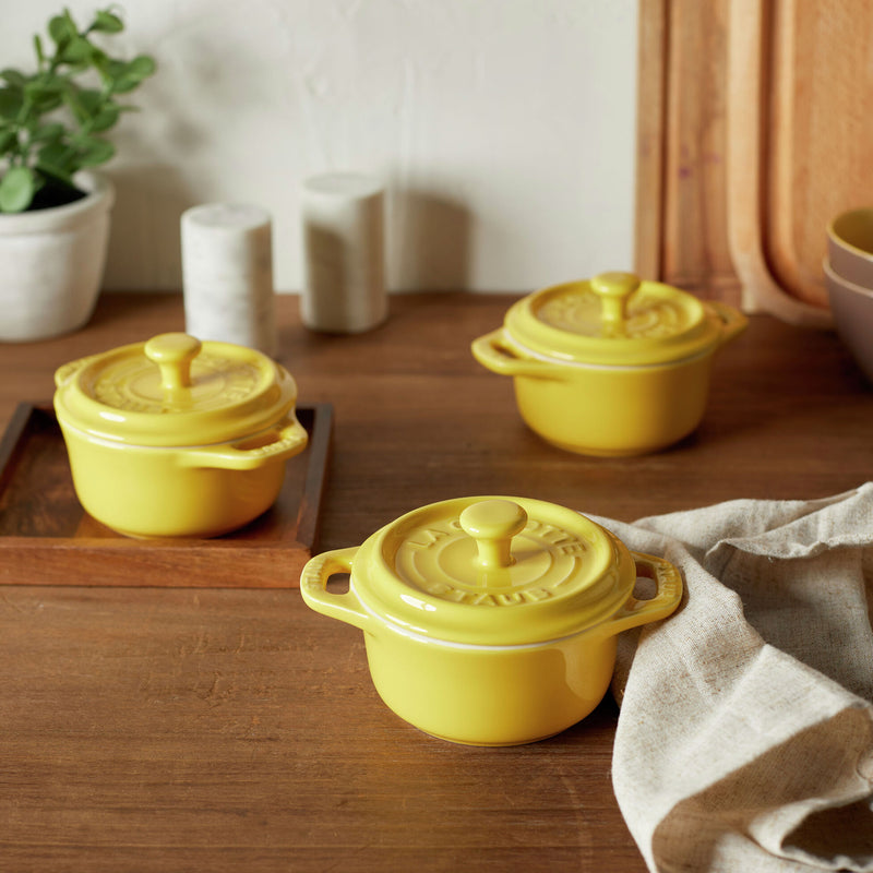 Stoneware - Mini Round Cocotte (Set of 3)