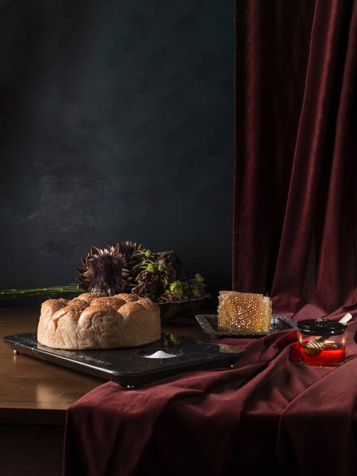 Challah Board - Black Marble Tray