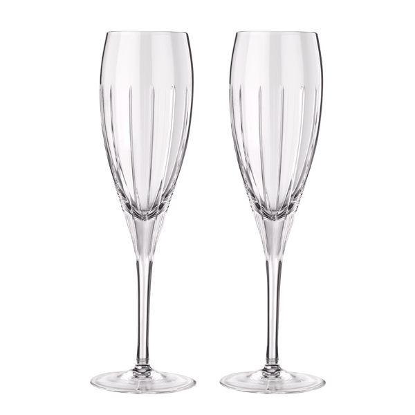 Iriana - Champagne Flutes Crystal Glasses (Set of 2)