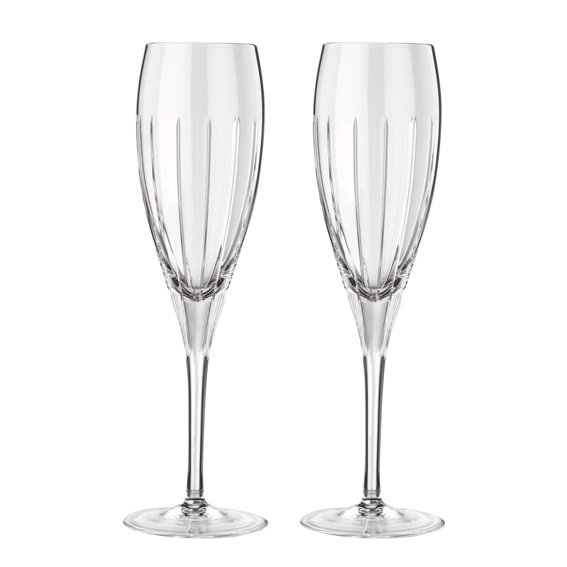 Iriana - Champagne Flutes Crystal Glasses (Set of 2)