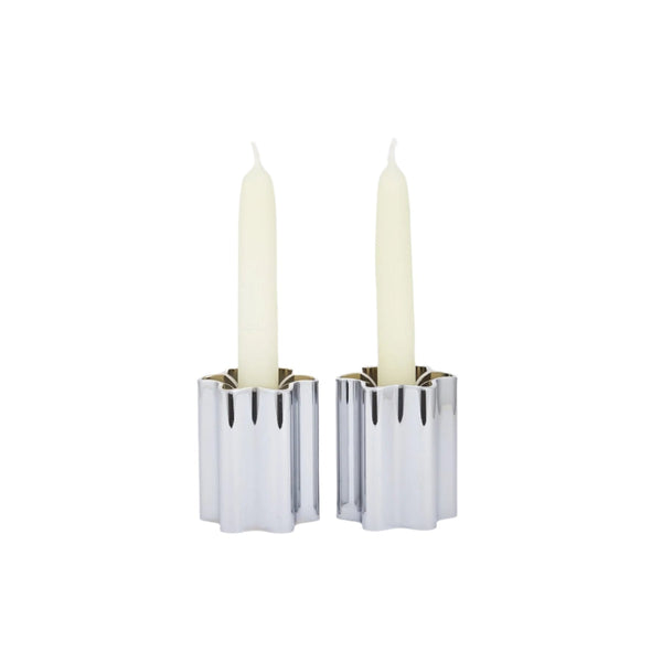 Candle Holders - Chrome