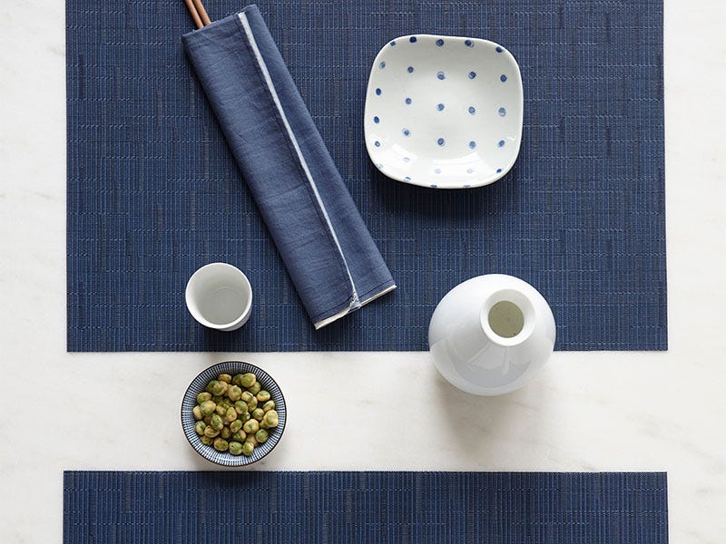 Bamboo - Rectangle Placemats Lapis Blue (Set of 4)