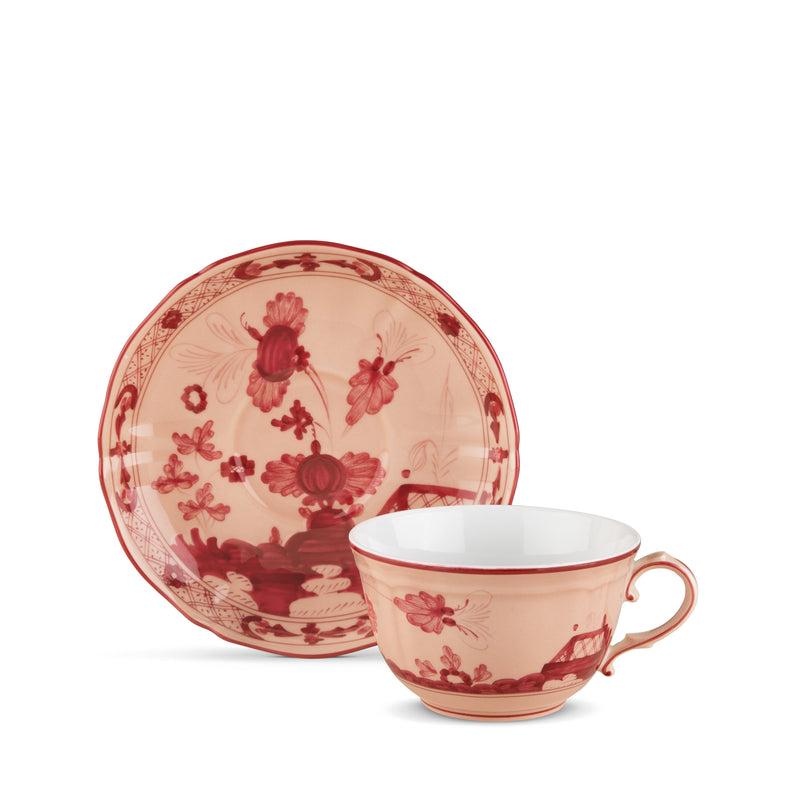 Oriente Italiano Vermiglio - Tea Cup & Saucer