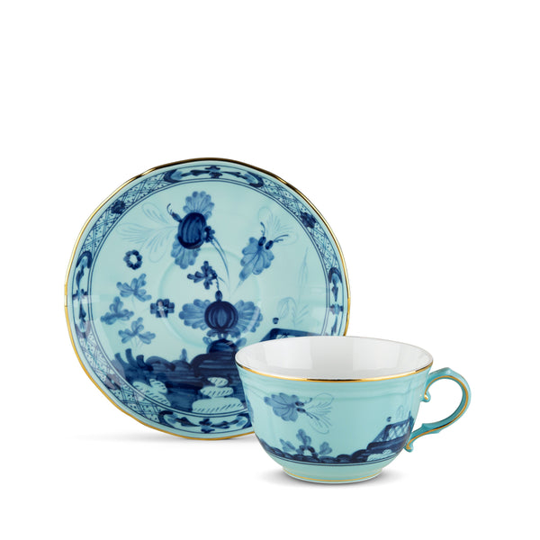 Oriente Italiano Gold Iris - Tea Cup & Saucer