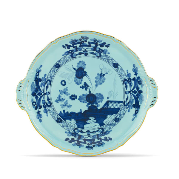 Oriente Italiano Gold Iris - Cake Plate