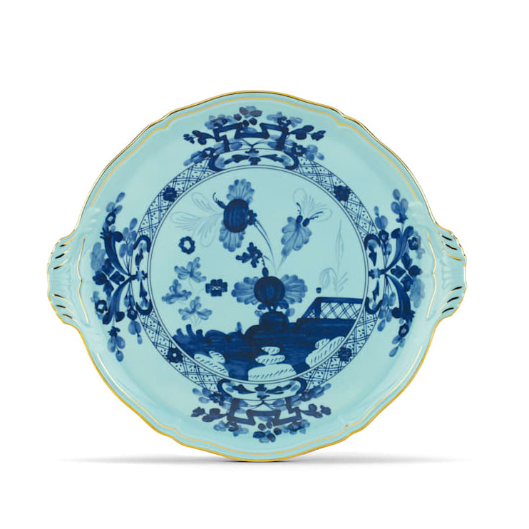 Oriente Italiano Gold Iris - Cake Plate