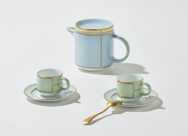 Diva Green - Coffee Cup & Saucer (Set of 2)