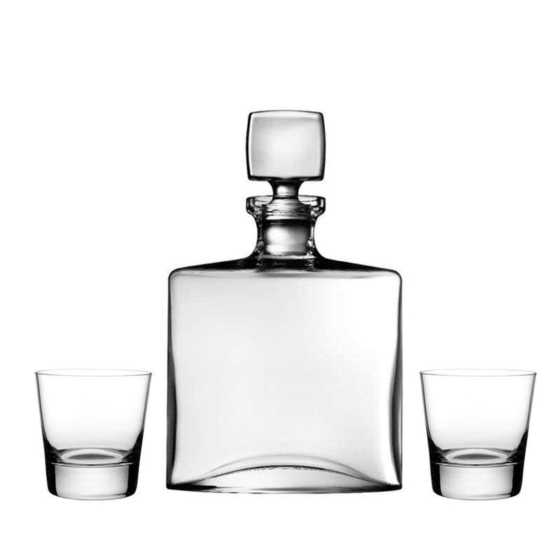 Square & Rocks - Decanter & Glasses (Set of 3)