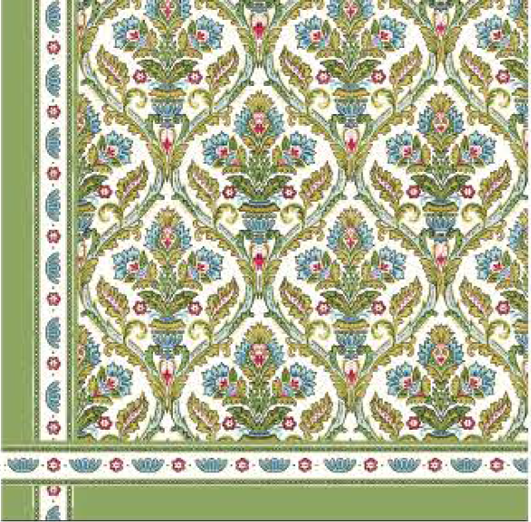 Paisley - A179 Bread Basket Green